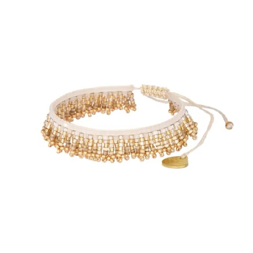 NIB : Gatsby Gold Fringe Friendship Bracelet